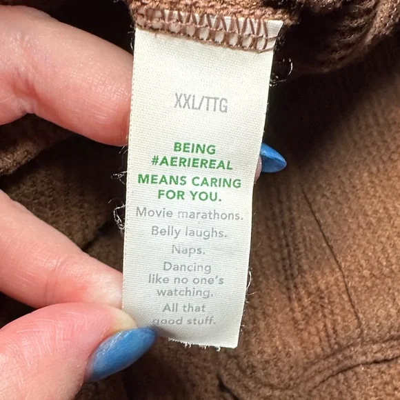 Aerie Traveler Brown Waffle Cargo Joggers - Picture 6 of 11